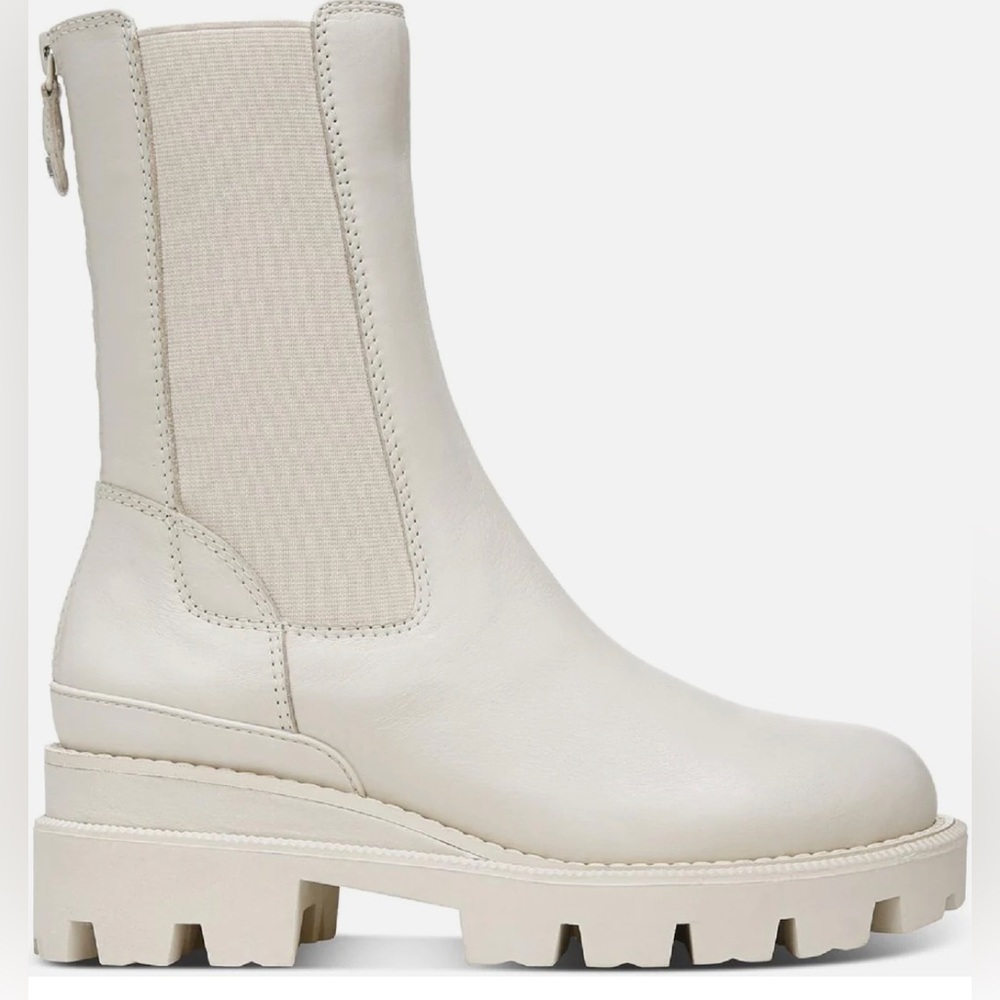 Sam Edelman Ivory Genia Water Repelant lug chelsea boot. NWT